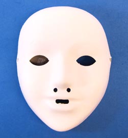 Maske weiss 13x17,5cm (Kind)